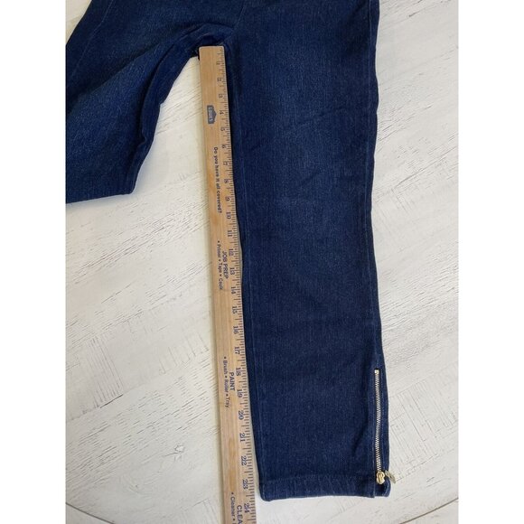 Belle by Kim Gravel Crop Jeans With Zippered Cuff- Dark Blue Women’s Size 26 - Picture 4 of 8